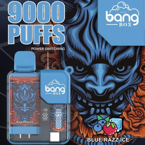 Bang Box 9000 Rookwolken 0% 2% 3% 5% Nicotine Oplaadbare LED Pover Display Wegwerp Vape Groothandel - JumpVape - 4