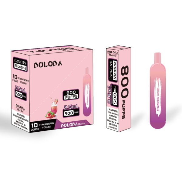 DOLODA Mini bar 800 Puffs 2% Nicotine Rechargeable Disposable E-Cigarettes Vape Wholesale - JumpVape - 3