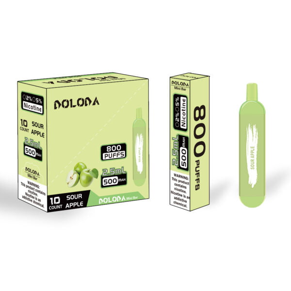 DOLODA Mini bar 800 Puffs 2% Nicotine Rechargeable Disposable E-Cigarettes Vape Wholesale - JumpVape - 9