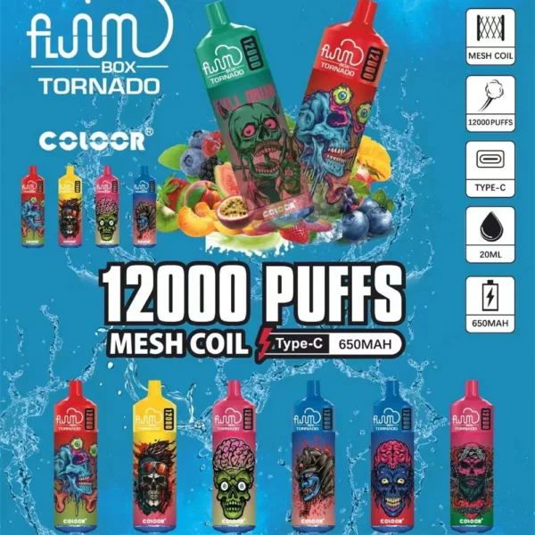 FLUUM BOX 12000 Puffs 0% 2% 3% 5% Нікотинові перезаряджувані одноразові ручки для електронних сигарет Оптова торгівля - JumpVape - 1