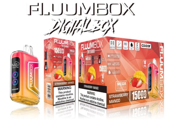 FluuM Digital Box TN 15000 Puffs 0% 2% 3% 5% Nikotīna Rechargeable Vienreizējās lietošanas Vape Pildspalvas E-cigarešu vairumtirdzniecība - JumpVape - 11