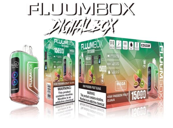 FluuM Digital Box TN 15000 Puffs 0% 2% 3% 5% Nikotīna uzlādējamas vienreizējās lietošanas Vape pildspalvu podi E-cigarešu vairumtirdzniecība - JumpVape - 10