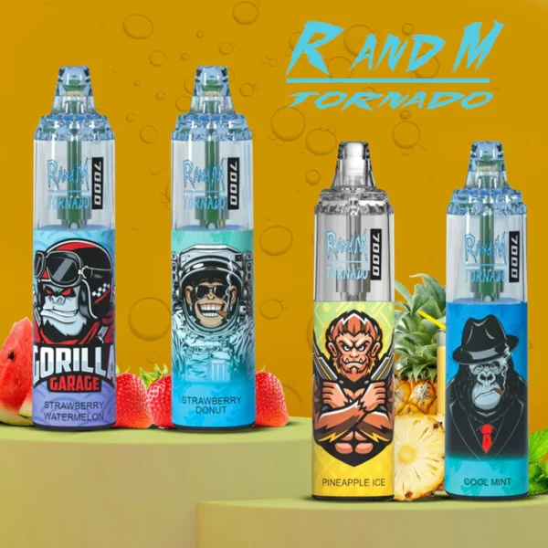 RandM Tornado 7000 Puffs 0% 2% 3% 5% Нікотиновий одноразовий вейп оптом - JumpVape - 1