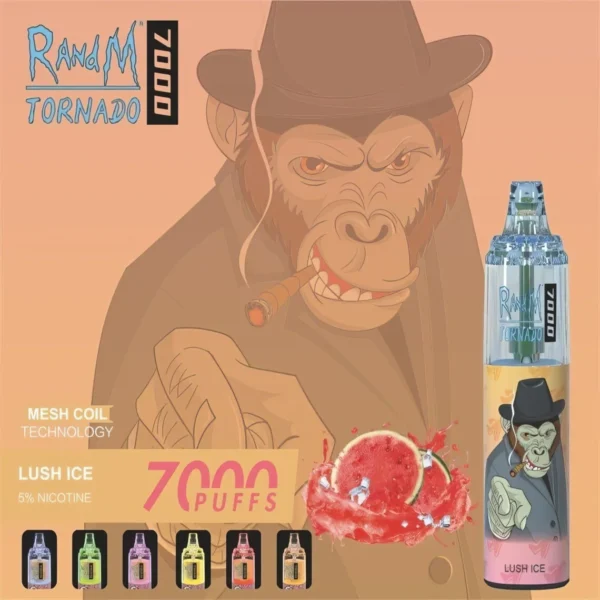 RandM Tornado 7000 Puffs 0% 2% 3% 5% Нікотиновий одноразовий вейп оптом - JumpVape - 5