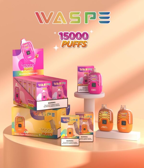 WASPE 15000 PUFFS Skaitmeninė dėžutė 0% 2% 3% 5% Nikotino vienkartinių Vape Didmeninė prekyba – JumpVape – 1