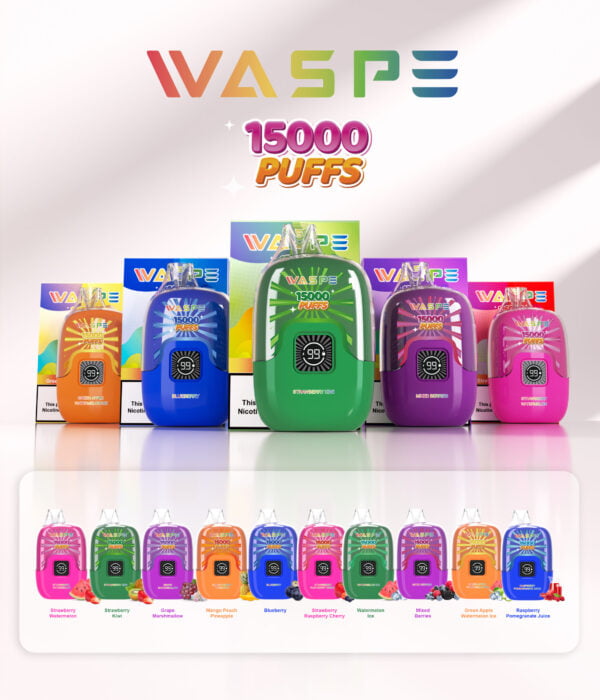 WASPE 15000 PUFFS Skaitmeninė dėžutė 0% 2% 3% 5% Nikotino vienkartinių Vape Didmeninė prekyba – JumpVape – 2