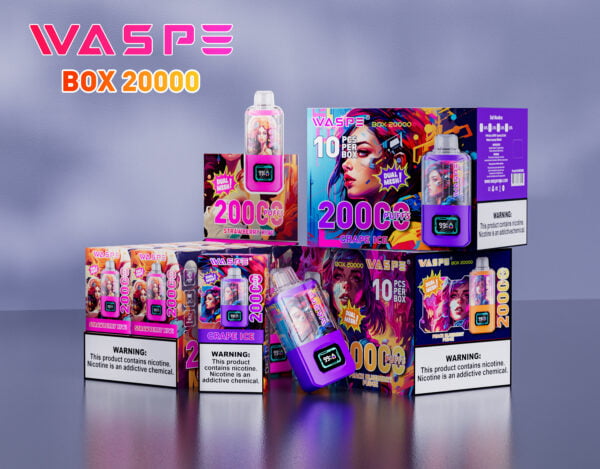 WASPE 20000 PUFFS Podwójne pudełko z siatką 0% 2% 3% 5% Nikotynowy jednorazowy Vape Hurt - JumpVape - 3