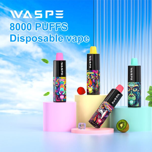 WASPE 8000 PUFFS 0% 2% 3% 5% Nikotino vienkartinių Vape Didmeninė prekyba – JumpVape – 1