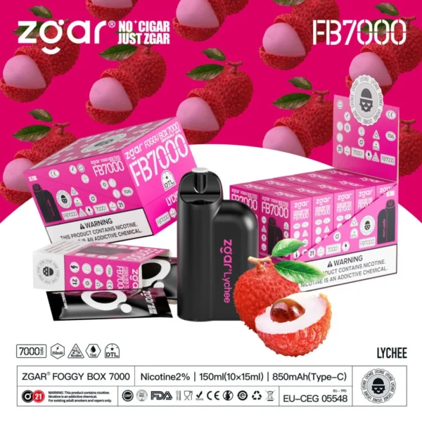 ZGAR FOGGY BOX 7000 Puffs 2% Nicotina Vape desechable recargable al por mayor - JumpVape - 19