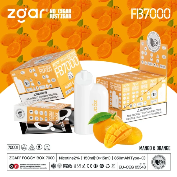 ZGAR FOGGY BOX 7000 Puffs 2% Nicotina Vape desechable recargable al por mayor - JumpVape - 20