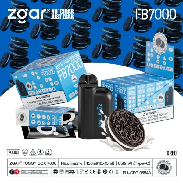 ZGAR FOGGY BOX 7000 Puffs 2% Nicotina Vape desechable recargable al por mayor - JumpVape - 4