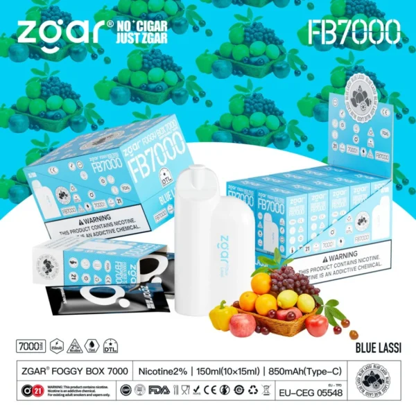 ZGAR FOGGY BOX 7000 Puffs 2% Nicotina Vape desechable recargable al por mayor - JumpVape - 13