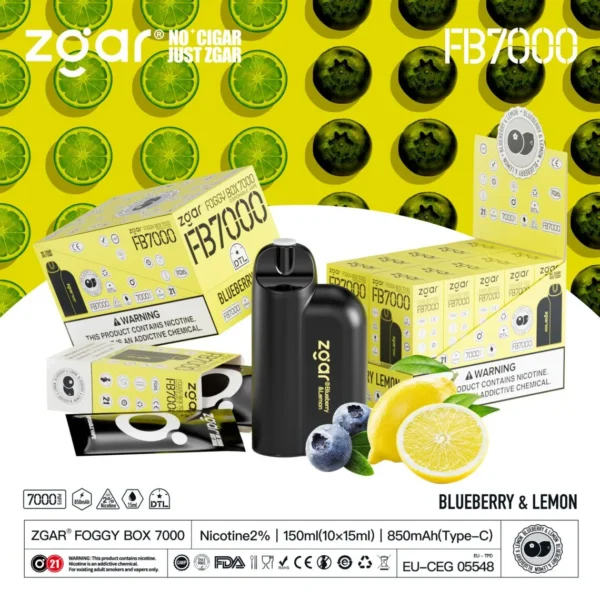 ZGAR FOGGY BOX 7000 Puffs 2% Nicotina Vape desechable recargable al por mayor - JumpVape - 14