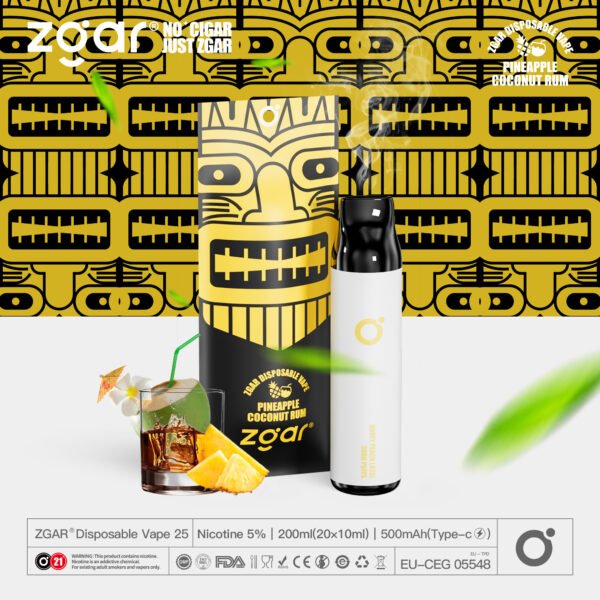 ZGAR ZG25 3000 Puffs 5% Nicotina Recarregável Pod Descartável Atacado - JumpVape - 5