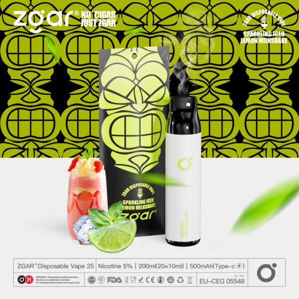 ZGAR ZG25 3000 Puffs 5% Nicotina Recarregável Pod Descartável Atacado - JumpVape - 3