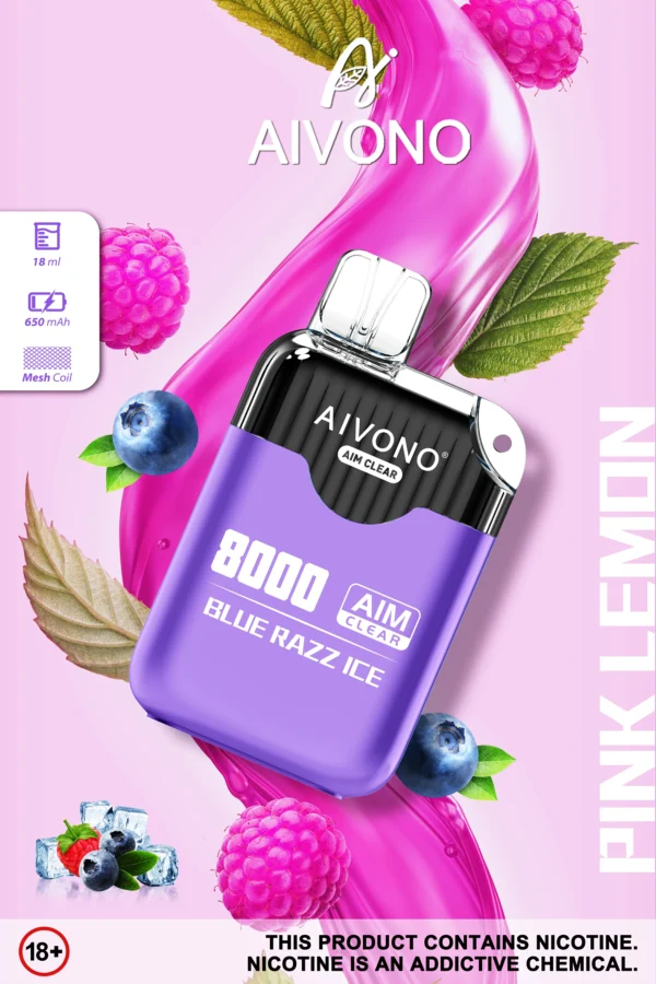 AIVONO AIM CLEAR 8000 šlukov 0% 2% 5% Nabíjateľné jednorazové vapes pero s nízkym obsahom nikotínu vo veľkom Kúpiť veľkoobchod - JumpVape - 7