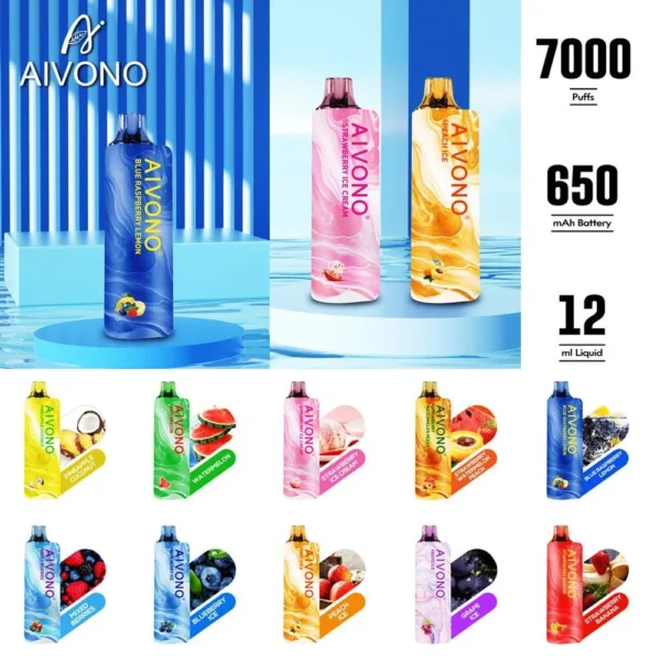 AIVONO AIM GUN 7000 Puffs 0% 2% 3% 5% Düşük Nikotinli Şarj Edilebilir Tek Kullanımlık Vapes Kalemi Toplu Toptan Satın Al - JumpVape - 1