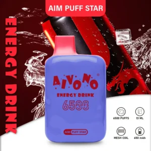 AIVONO AIM PUFFSTAR 6500 Puffs 0% 2% 5% Vähän nikotiinia sisältävä ladattava kertakäyttöinen Vapes Pen Bulk Tukkumyynti - JumpVape - 14