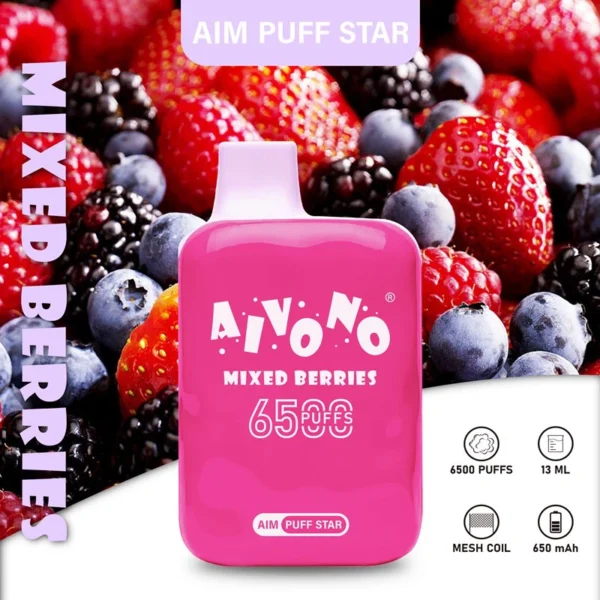 AIVONO AIM PUFFSTAR 6500 Puffs 0% 2% 5% Vähänikotiini Ladattava Kertakäyttöinen Vapes Pen Bulk Tukkumyynti - JumpVape - 8