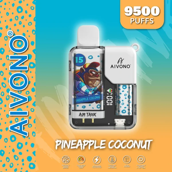 AIVONO AIM TANK 9500 Puffs 0% 2% 3% 5% Low Nikotine Ladattava kertakäyttöinen Vapes Pen Bulk Tukkumyynti - JumpVape - 9