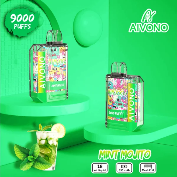 AIVONO AIM XXL 9000 Puffs 0% 2% 3% 5% Düşük Nikotinli Şarj Edilebilir Tek Kullanımlık Vapes Kalemi Toplu Toptan Satın Al - JumpVape - 5