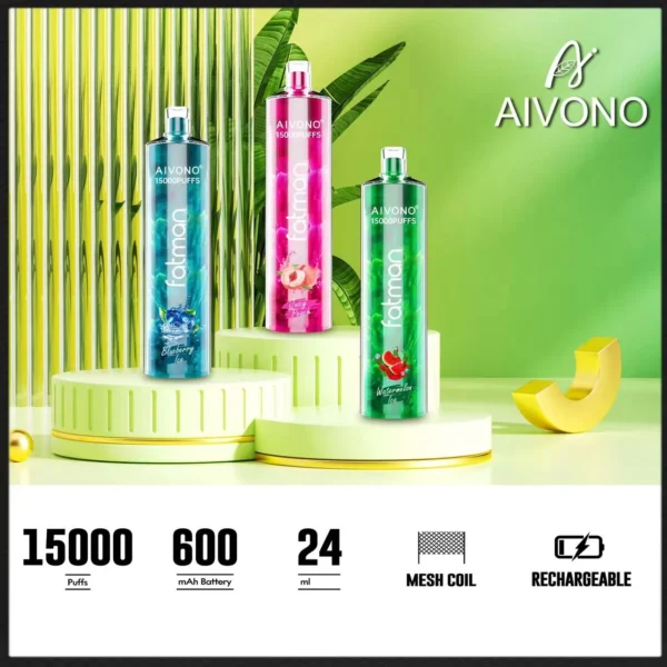 AIVONO FATMAN 15000 Rookwolken 0% 2% 3% 5% Oplaadbare wegwerpvapes-pen met laag nicotinegehalte in bulk Koop groothandel - JumpVape - 1