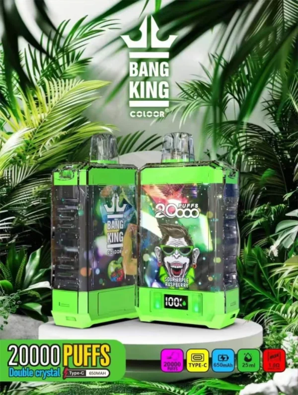 Bang King Double Crystal 20000 Puff-uri 0% 2% 3% 5% Low Nicotina Reincarable Vapes Pen vrac Cumpărați cu ridicata - JumpVape - 1