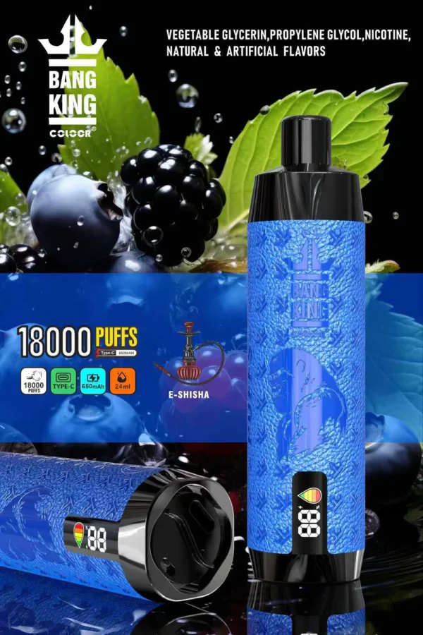 Bang King Crown Bar 18000 Puff-uri 0% 2% 3% 5% Stilo de vape reîncărcabil de unică folosință cu conținut scăzut de nicotină Cumpărați cu ridicata - JumpVape - 2