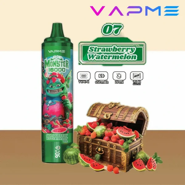 Vapme Monster 16000 Puffs 2% 5% Nicotine Rechargeable Disposable Vapes Bulk buy Wholesale - JumpVape - 5