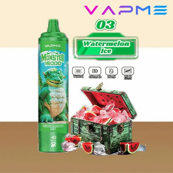 Vapme Monster 16000 Puffs 2% 5% Nicotine Rechargeable Disposable Vapes Bulk buy Wholesale - JumpVape - 6