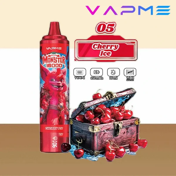 Vapme Monster 16000 Puffs 2% 5% Nicotine Rechargeable Disposable Vapes Bulk buy Wholesale - JumpVape - 10