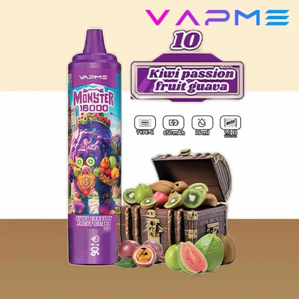 Vapme Monster 16000 Puffs 2% 5% Nicotine Rechargeable Disposable Vapes Bulk buy Wholesale - JumpVape - 11