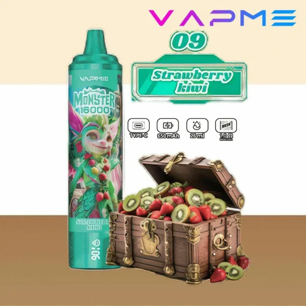 Vapme Monster 16000 Puffs 2% 5% Nicotine Rechargeable Disposable Vapes Bulk buy Wholesale - JumpVape - 3