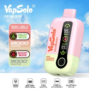 Vapsolo DG 18000 Puffs 2% 5% Düşük Nikotinli Şarj Edilebilir Tek Kullanımlık Vapes Kalem Toplu Toptan Satın Al - JumpVape - 7