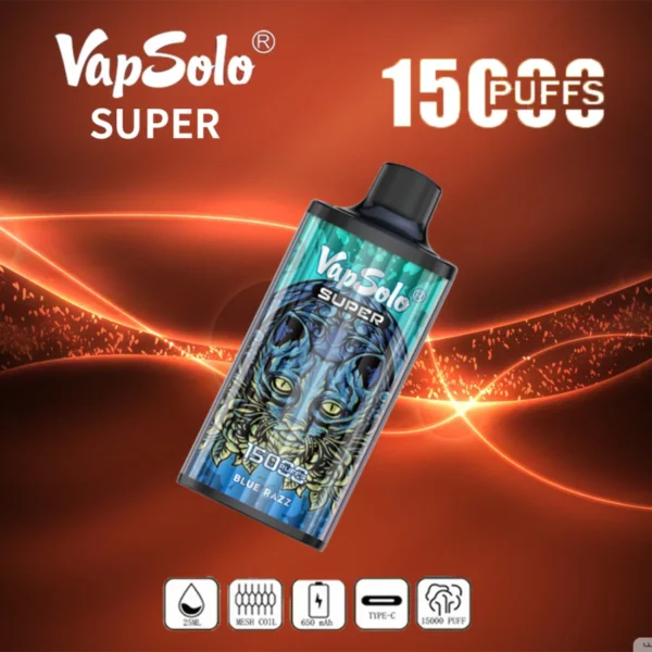 Vapsolo Super 15000 Rookwolken 2% 5% Laag nicotinegehalte Bulk Koop oplaadbare wegwerpvapes-pen groothandel - JumpVape - 3