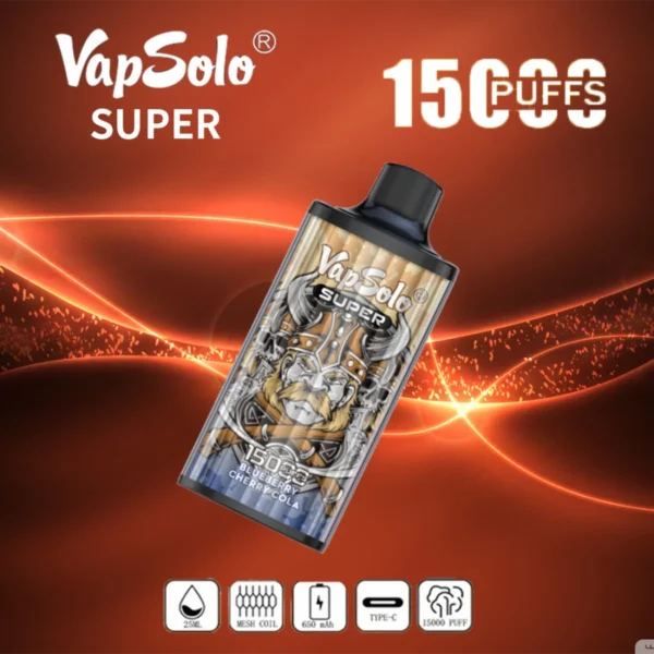 Vapsolo Super 15000 Rookwolken 2% 5% Laag nicotinegehalte Bulk Koop oplaadbare wegwerpvapes-pen groothandel - JumpVape - 15