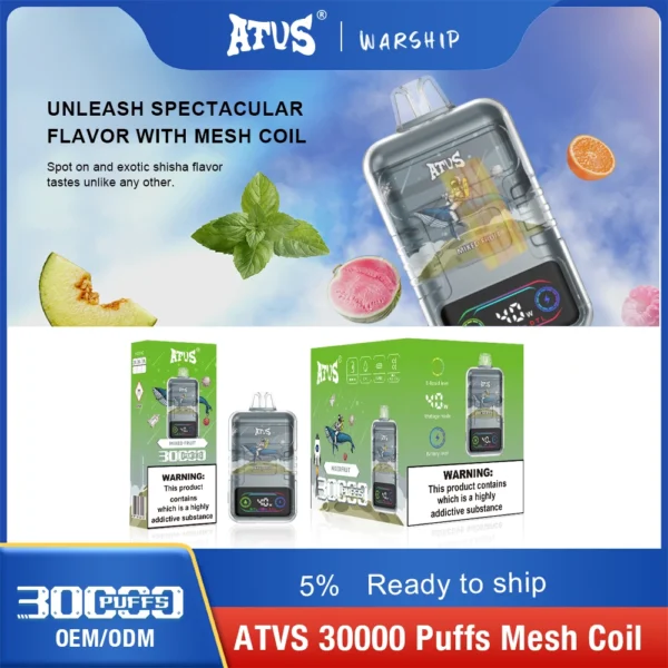 ATVS 30000 Puffs Dual Mesh 5% Vapes desechables recargables con bajo contenido de nicotina Compra a granel - JumpVape - 9