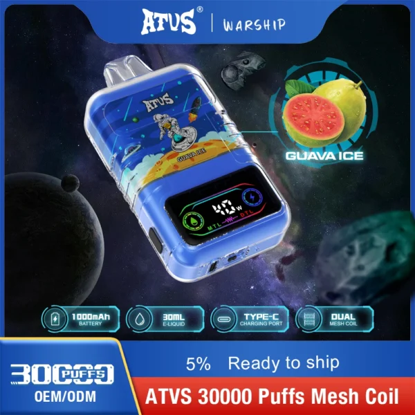 ATVS 30000 Puffs Dual Mesh 5% Vapes desechables recargables con bajo contenido de nicotina Compra a granel - JumpVape - 2