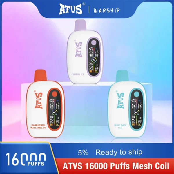 Atvs 16000 Puffs 2% 5% Low Nicotine Rechargeable Disposable Vapes Pen Bulk Buy Wholesale - JumpVape - 1