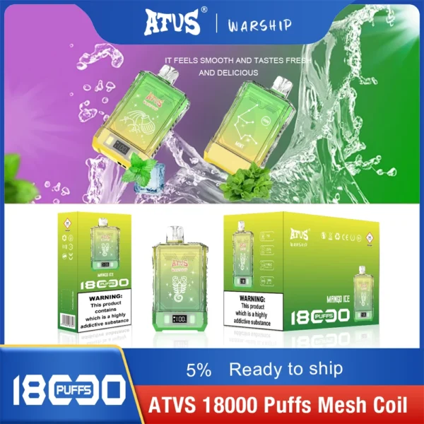 Atvs Warship 18000 Puffs 5% Vapes desechables recargables con bajo contenido de nicotina Compra a granel al por mayor - JumpVape - 7