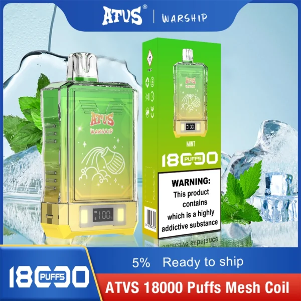 Atvs Warship 18000 Puffs 5% Vapes desechables recargables con bajo contenido de nicotina Compra a granel al por mayor - JumpVape - 5