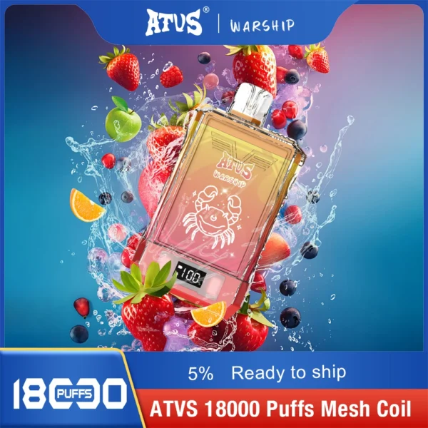 Atvs Warship 18000 Puffs 5% Vapes desechables recargables con bajo contenido de nicotina Compra a granel al por mayor - JumpVape - 4