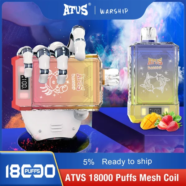 Atvs Warship 18000 Puffs 5% Vapes desechables recargables con bajo contenido de nicotina Compra a granel al por mayor - JumpVape - 10