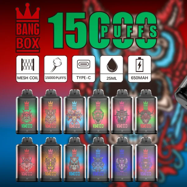 Bang Box S1 15000 Puffs 0% 2% 3% 5% Düşük Nikotinli Şarj Edilebilir Tek Kullanımlık Vapes Kalemi Toplu Toptan Satın Al - JumpVape - 1