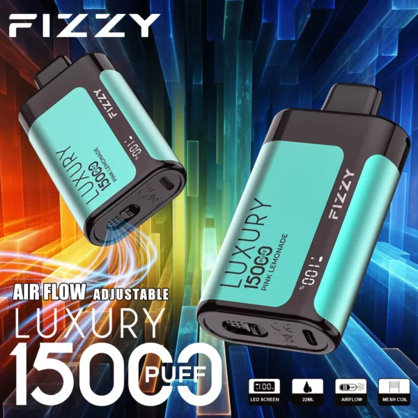 Fizzy Luxury 15000 Puffs 2% 5% Low Nicotine Rechargeable Disposable Vapes Pen Bulk Buy Wholesale - JumpVape - 3