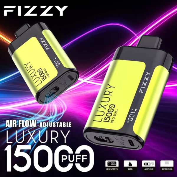 Fizzy Luxury 15000 Puffs 2% 5% Low Nicotine Rechargeable Disposable Vapes Pen Bulk Buy Wholesale - JumpVape - 4