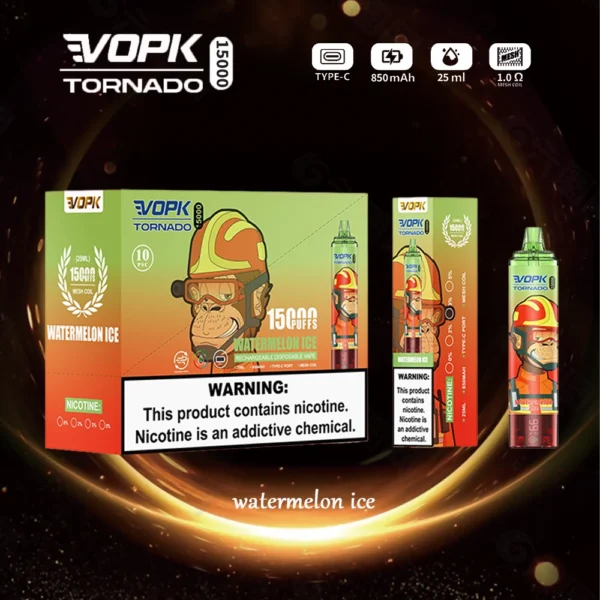 VOPK Tornado 15000 Puffs 0% 2% 3% 5% Low Nicotine Rechargeable Disposable Vapes Pen Bulk Buy Wholesale - JumpVape - 3