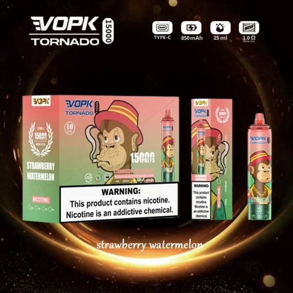 VOPK Tornado 15000 Puffs 0% 2% 3% 5% Low Nicotine Rechargeable Disposable Vapes Pen Bulk Buy Wholesale - JumpVape - 7