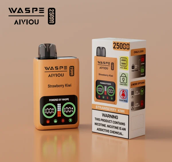 WASPE 25000 PUFFS Podwójne pudełko z siatką 0% 2% 5% Wyświetlacz LED o niskiej zawartości nikotyny Akumulatorowe jednorazowe Vapes Pen Luzem Kup hurtowo - JumpVape - 8