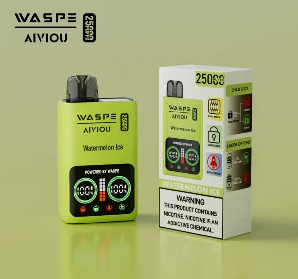 WASPE 25000 PUFFS Podwójne pudełko z siatką 0% 2% 5% Wyświetlacz LED o niskiej zawartości nikotyny Akumulatory jednorazowe Vapes Pen Luzem Kup hurtowo - JumpVape - 6